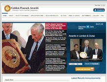 Tablet Screenshot of goldenpeacockaward.com